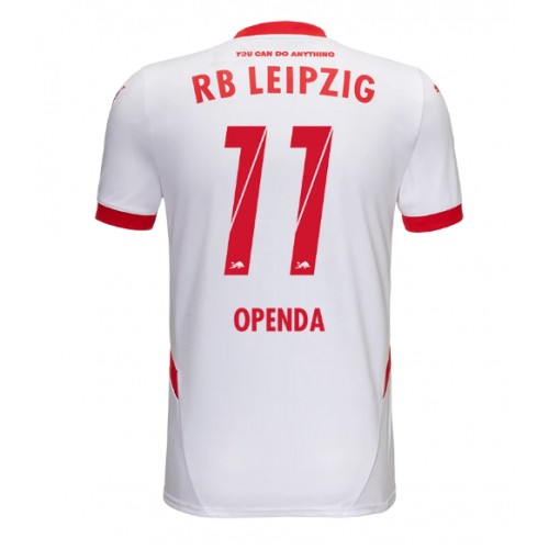 Moški Nogometni dresi RB Leipzig Lois Openda #11 Domači 2024-25 Kratek Rokav